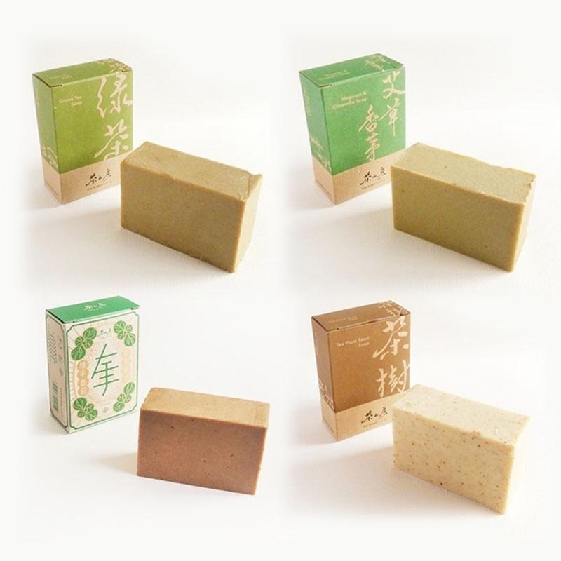 【魅惑堤緹】茶山房 肥皂 艾草香茅皂 茶樹 綠茶 左手香 100G 盒裝 公司貨 肥皂 洗臉 沐浴-細節圖2