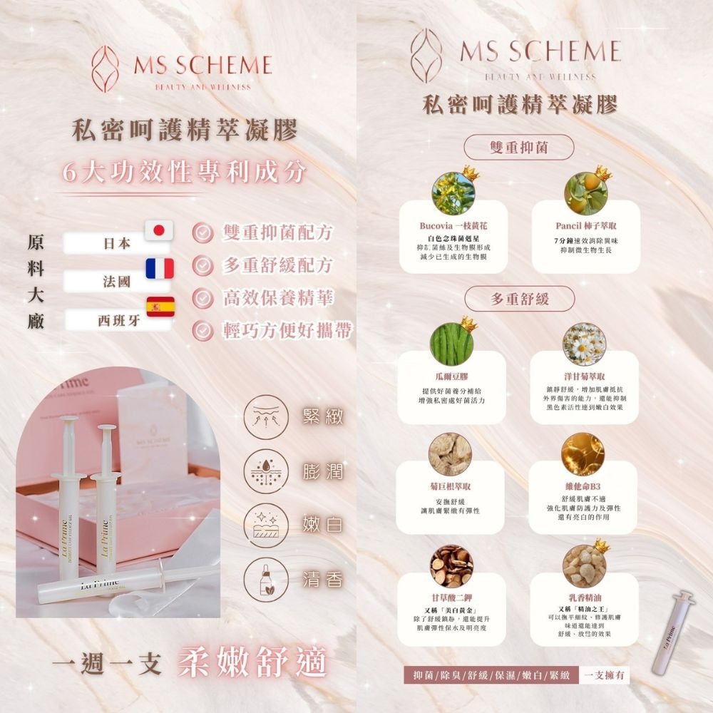 【魅惑堤緹🚀】MS SCHEME LA PRIME 私密呵護精粹凝膠 3ml 私密舒緩 媲美好市多 用了不滿意包退-細節圖6