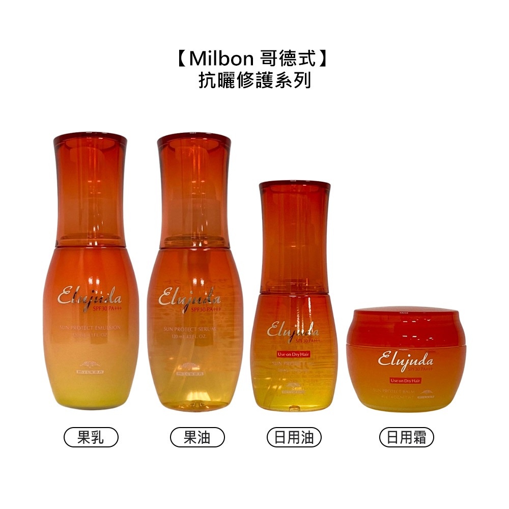 【魅惑堤緹🚀】Milbon 哥德式 抗曬修護系列 果乳 果油 日用油 日用霜 護髮 保濕 頭皮 護色 防曬 免沖洗-細節圖7