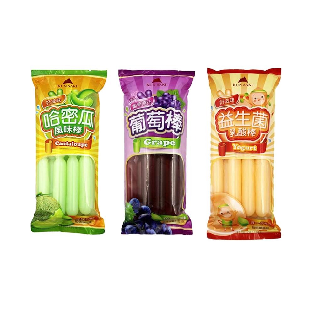 【崑崎】水果口味冰棒(益生菌/哈密瓜/葡萄)(85g*8入)-細節圖2