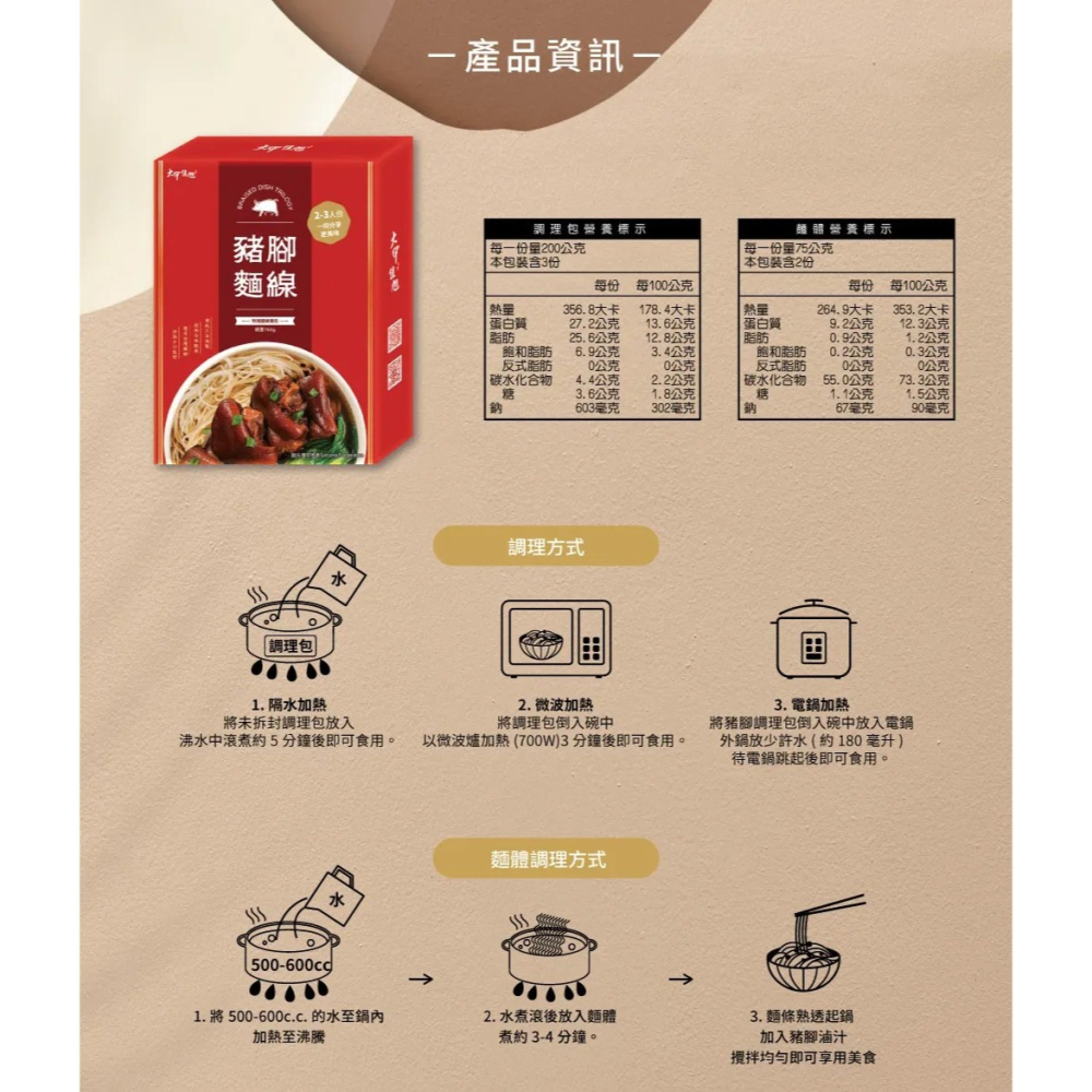 【大甲佳旭】豬腳麵線(750g)-細節圖5