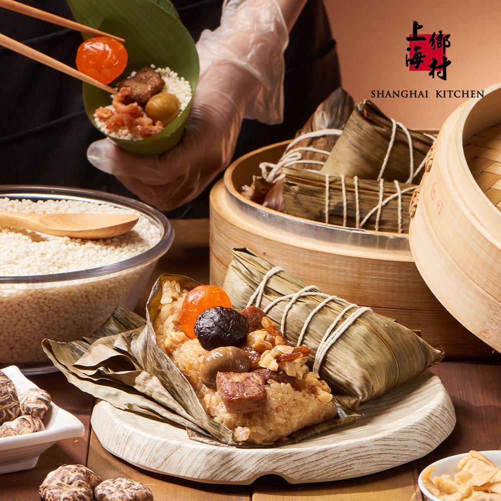 預購【上海鄉村】金沙封肉粽禮盒(180gx3顆)-細節圖3