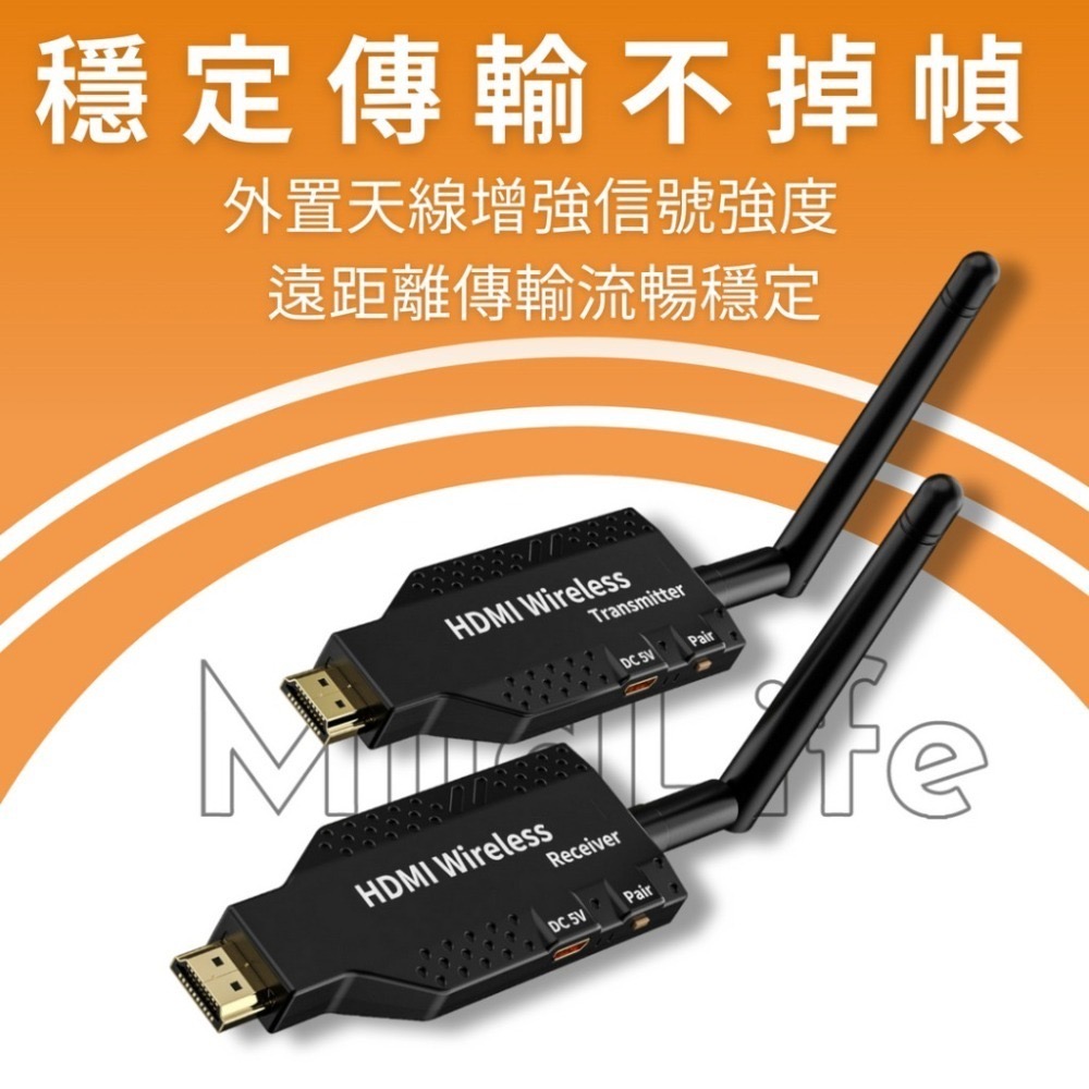 【台灣現貨】MildLife 無線HDMI 延長器 50M 1080P 延伸器 彩券行 圖傳 無線傳輸器 無線HDMI-細節圖4