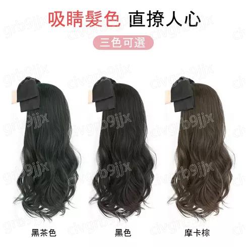 一體式蝴蝶結髪箍假髪 可拆卸髮箍魔術貼 風格百變 蝴蝶結髮箍顯臉小 懶人式假髮 單件入-細節圖9