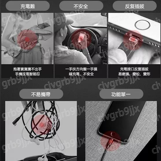 魚骨SwitchEasy 3合1磁吸伸縮快充充電線 強力吸附 一碰充電 伸縮收納 便捷攜帶 可變手機支架 單個入-細節圖3