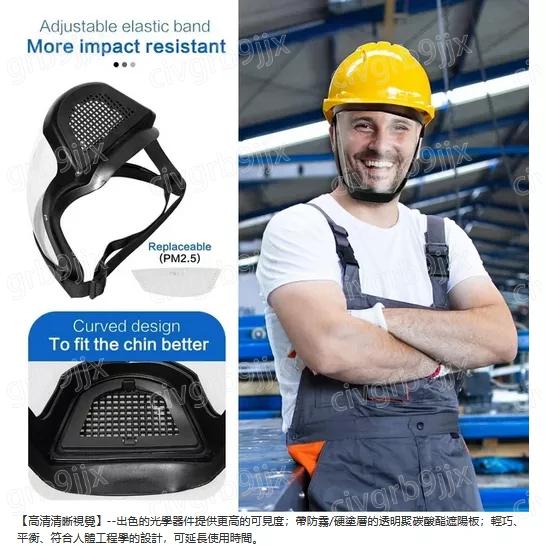 防霧防護全面罩 醫生 工匠 板磚 油烟 噴漆 打磨 電焊 都可抵擋 防沙塵 防濺 工作隔離防護-細節圖5
