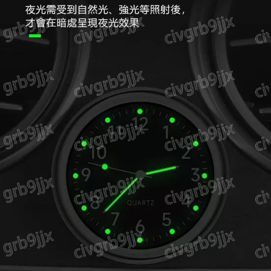 車載夜光電子鐘 高精度準確無誤 車内裝飾電子鐘石英錶時間表 高精度準確無誤 單個入-細節圖3