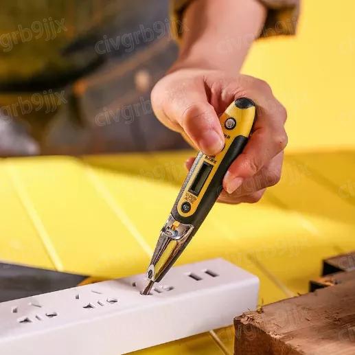 deli得力多功能數顯测电笔 家用汽車線路檢測查斷點  感應驗電筆斷點電筆帶-細節圖8