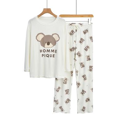 🎀(新品上市 限時特價)可愛兔兔 超舒適莫代爾長袖二件式居家服睡衣 月子服 坐月子 孕婦 大尺碼可穿🎀-細節圖2