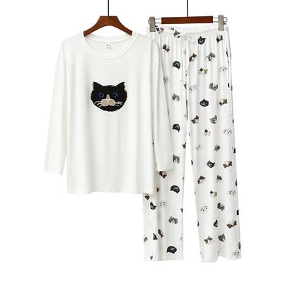 🎀(新品上市 限時特價)可愛兔兔 超舒適莫代爾長袖二件式居家服睡衣 月子服 坐月子 孕婦 大尺碼可穿🎀-細節圖4