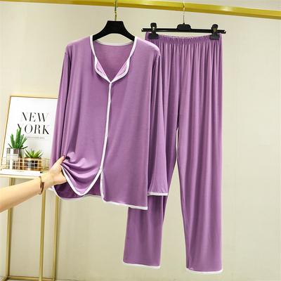 🎀(新品上市 限時特價)超舒適莫代爾二件式 上衣+褲子 居家服睡衣 月子服 坐月子 孕婦 大尺碼可穿🎀-細節圖6