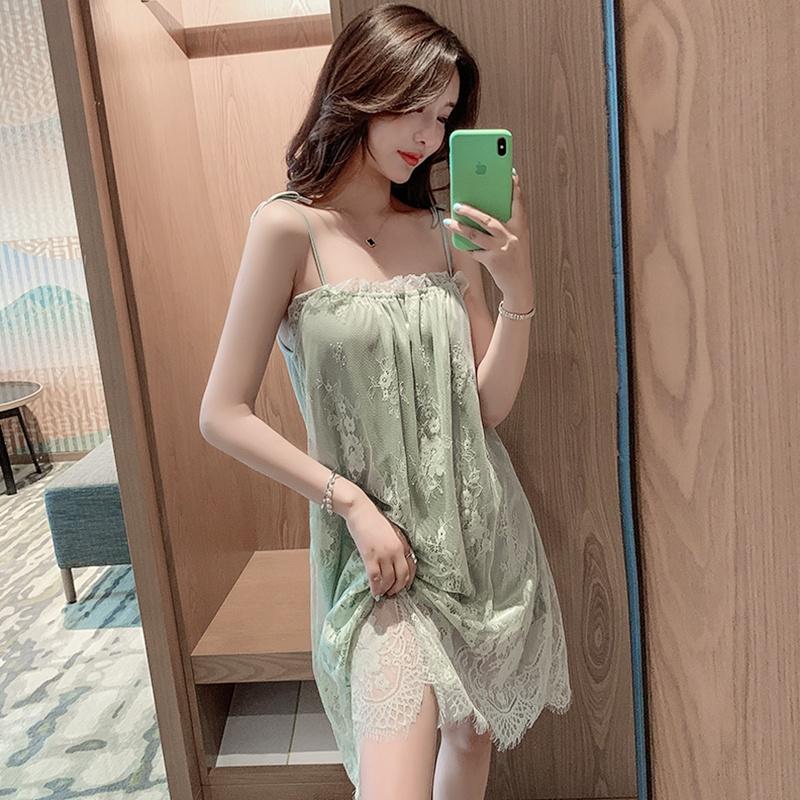 🎀(新品上市 限時特價)蕾絲性感細肩 居家睡衣🎀-細節圖4