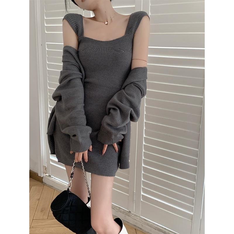 🎀(新品上市 限時特價)約會必勝 女孩必收 甜美超值二件式套裝 洋裝+小外套🎀-細節圖5