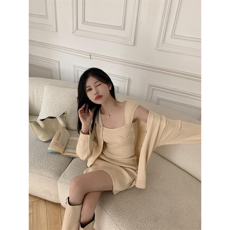 🎀(新品上市 限時特價)約會必勝 女孩必收 甜美超值二件式套裝 洋裝+小外套🎀-細節圖6