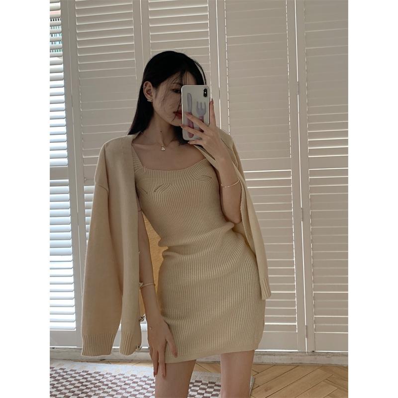 🎀(新品上市 限時特價)約會必勝 女孩必收 甜美超值二件式套裝 洋裝+小外套🎀-細節圖9