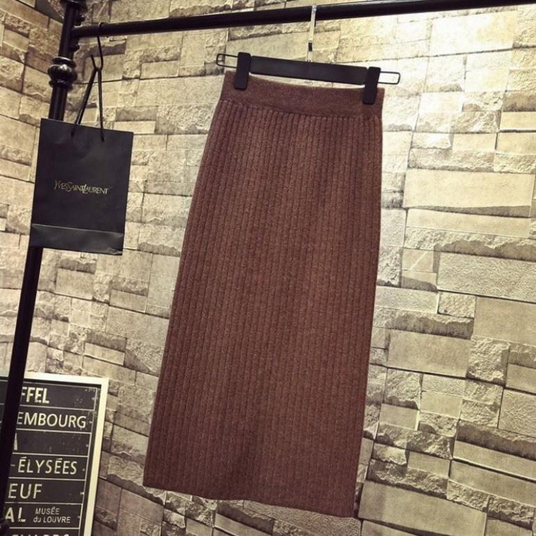 🎀百搭實穿 韓版後開叉針織長裙🎀-細節圖3