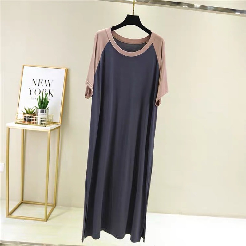 🎀超舒適 莫代爾外出 居家 睡衣 連身洋裝🎀-細節圖4