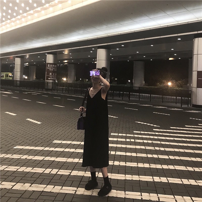 🎀韓款無袖長版黑色小洋裝🎀-細節圖3