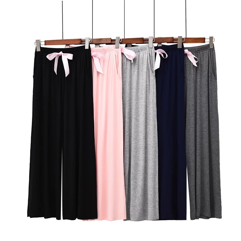 🎀莫代爾 薄款親膚超舒適 二件式家居服睡衣 長袖短袖上衣+蝴蝶結寬褲  🎀-細節圖3