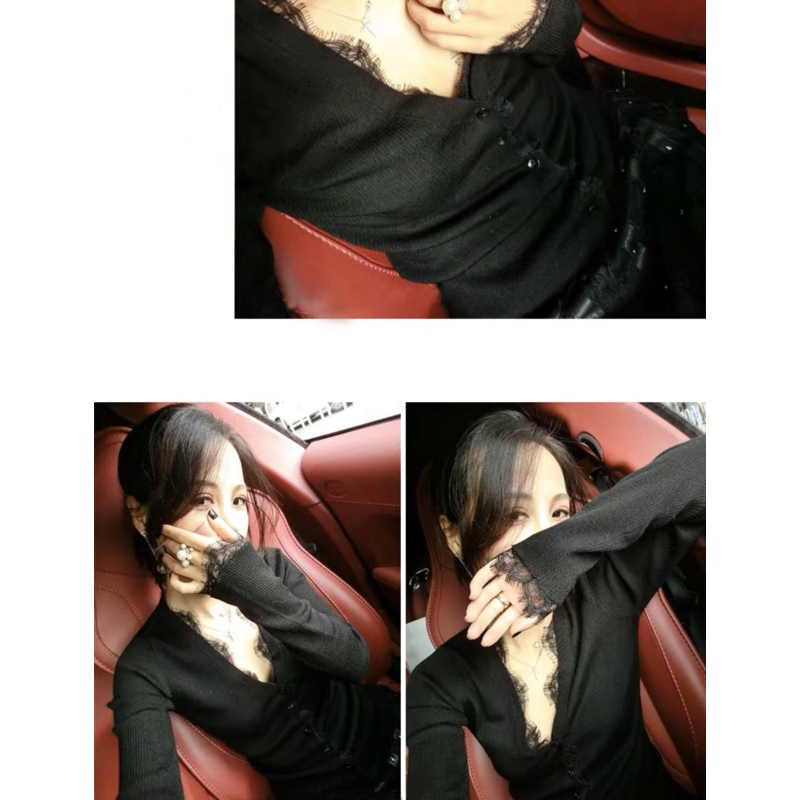 🎀女孩必備 小性感蕾絲小外套 針織外套 洋裝小可愛百搭🎀-細節圖5