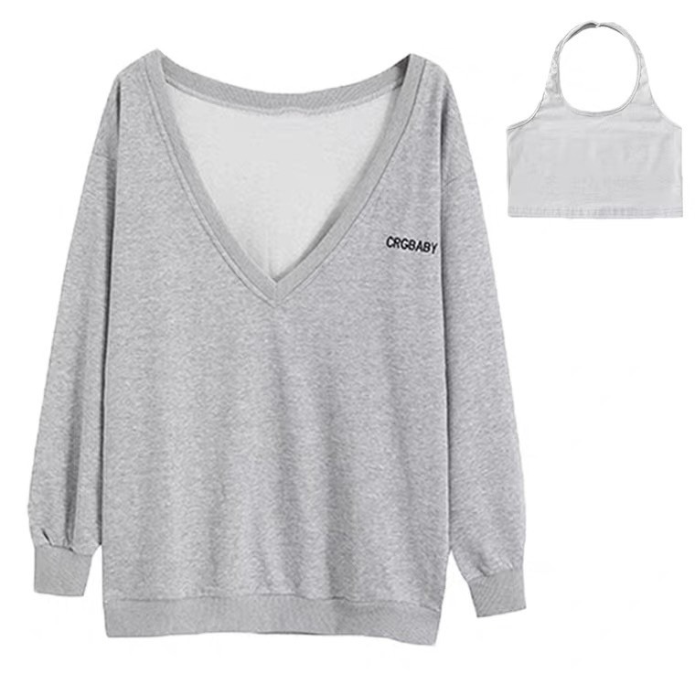 🎀(新品上市 限時特價)運動風 休閒女孩 兩件式長袖上衣🎀-細節圖6