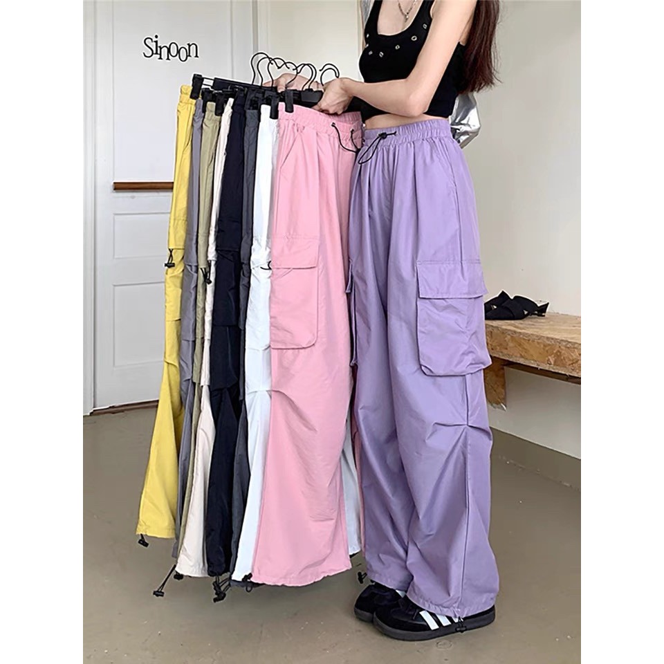 🎀(新品上市 限時特價)超爆款炸街 美式速乾工作褲 正妹必備 長褲 休閒褲 休閒百搭實穿 小背心🎀-細節圖2