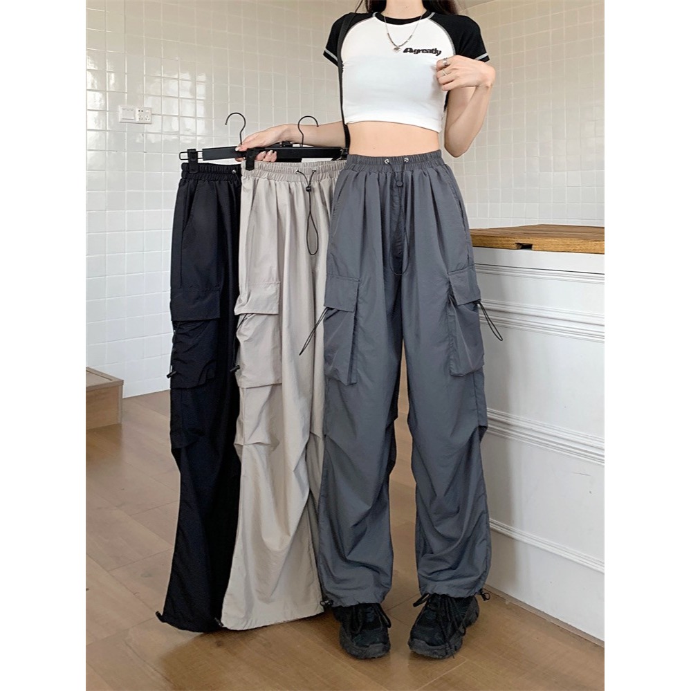 🎀(新品上市 限時特價)超爆款炸街 美式速乾工作褲 正妹必備 長褲 休閒褲 休閒百搭實穿 小背心🎀-細節圖3