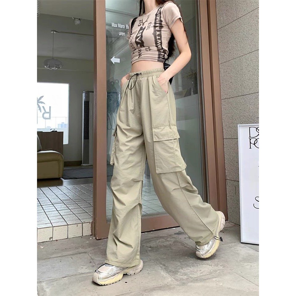 🎀(新品上市 限時特價)超爆款炸街 美式速乾工作褲 正妹必備 長褲 休閒褲 休閒百搭實穿 小背心🎀-細節圖6