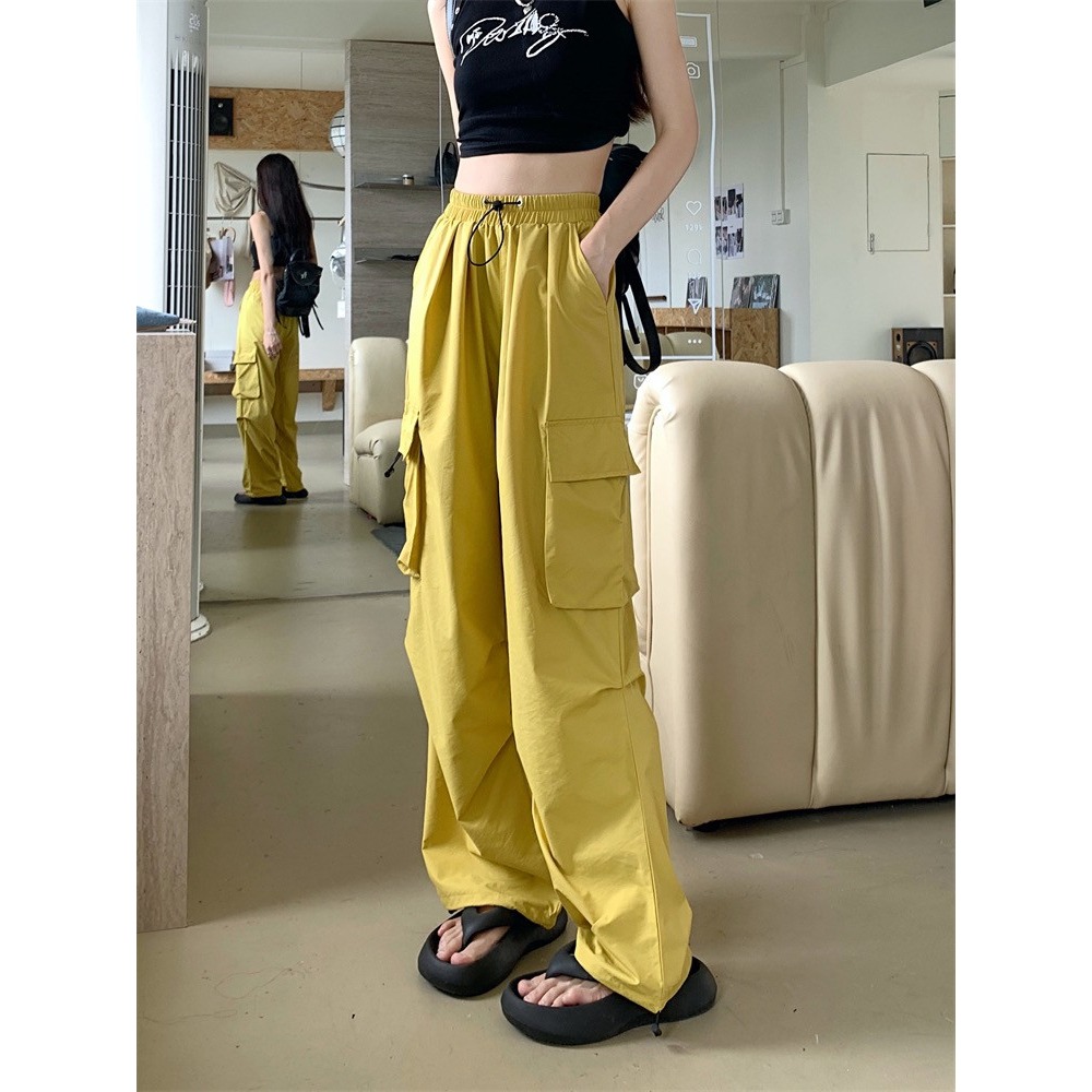 🎀(新品上市 限時特價)超爆款炸街 美式速乾工作褲 正妹必備 長褲 休閒褲 休閒百搭實穿 小背心🎀-細節圖10