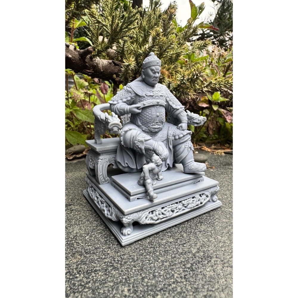 邢府千歲踩小鬼組 跪姿 神尊7公分 寬體拖椅7公分  整組含小鬼-細節圖2