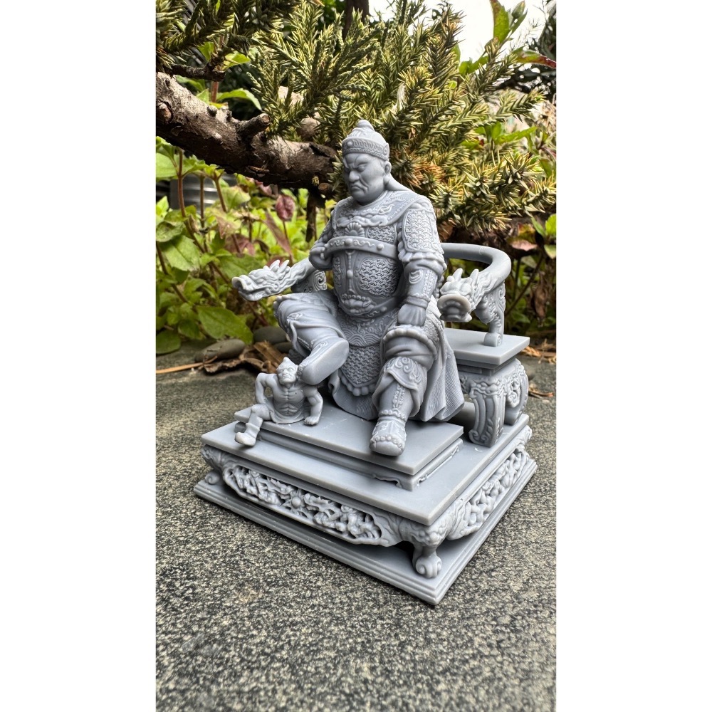 邢府千歲踩小鬼組 跪姿 神尊7公分 寬體拖椅7公分  整組含小鬼-細節圖3