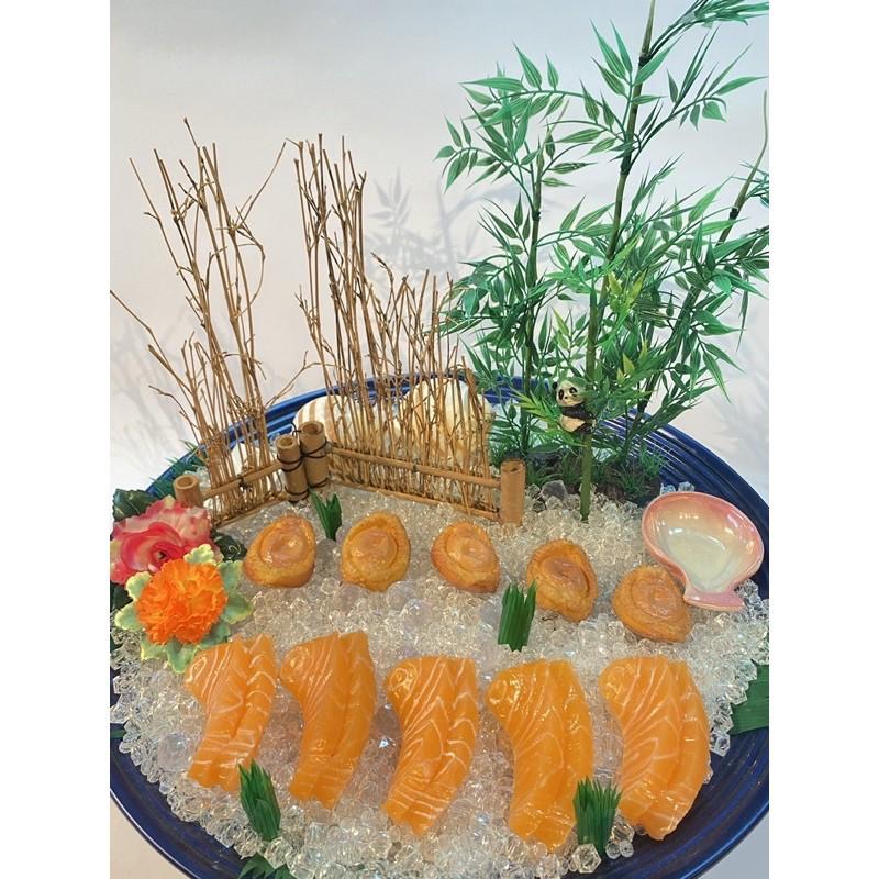 三頭桂竹 仿真竹葉 竹子 假竹 菜盤擺飾 日式料理 刺身冷盤 擺盤 桌上裝飾 盆景 竹林 竹葉 水族箱擺飾 假樹 人造樹-細節圖2