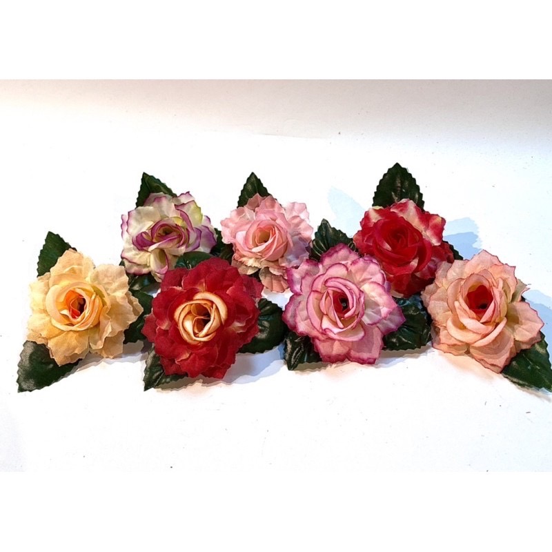 七彩混裝玫瑰花 塑膠花 乾燥花  仿真花 假花 人造花 婚宴 菜盤裝飾 點綴 辦桌擺飾 擺盤 冷盤 盤飾 拍攝道具 背景-細節圖3