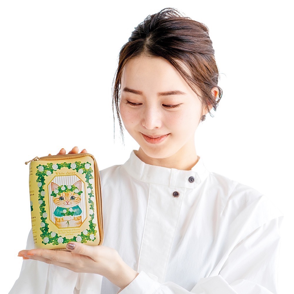 FELISSIMO 授權【貓部】花仙子植物圖鑑造型化妝包-細節圖5