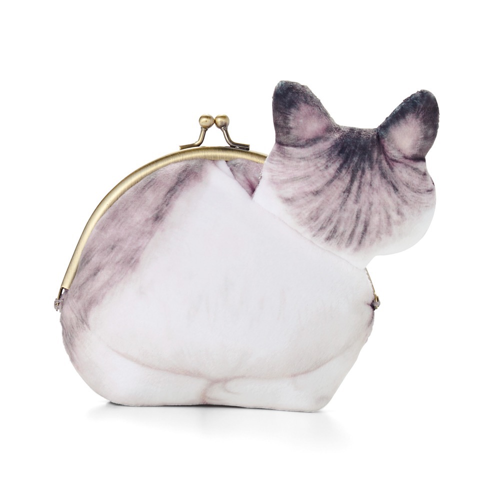 FELISSIMO 授權【貓部】討摸貓咪-萌喵回頭口金收納包-細節圖6