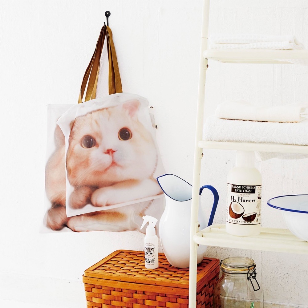 FELISSIMO 授權【貓部】大眼貓透氣網格肩背衣物收納袋-細節圖5