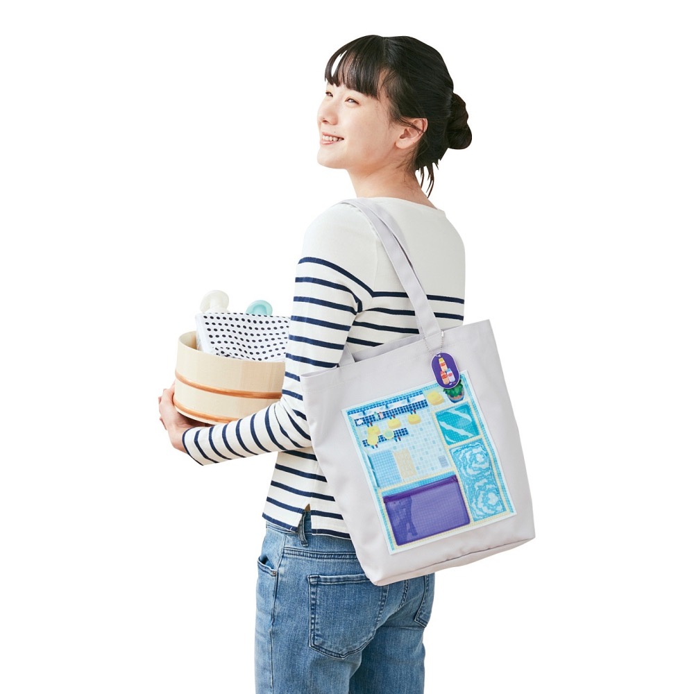 【YOU+MORE!】和風公共澡堂托特包-細節圖2