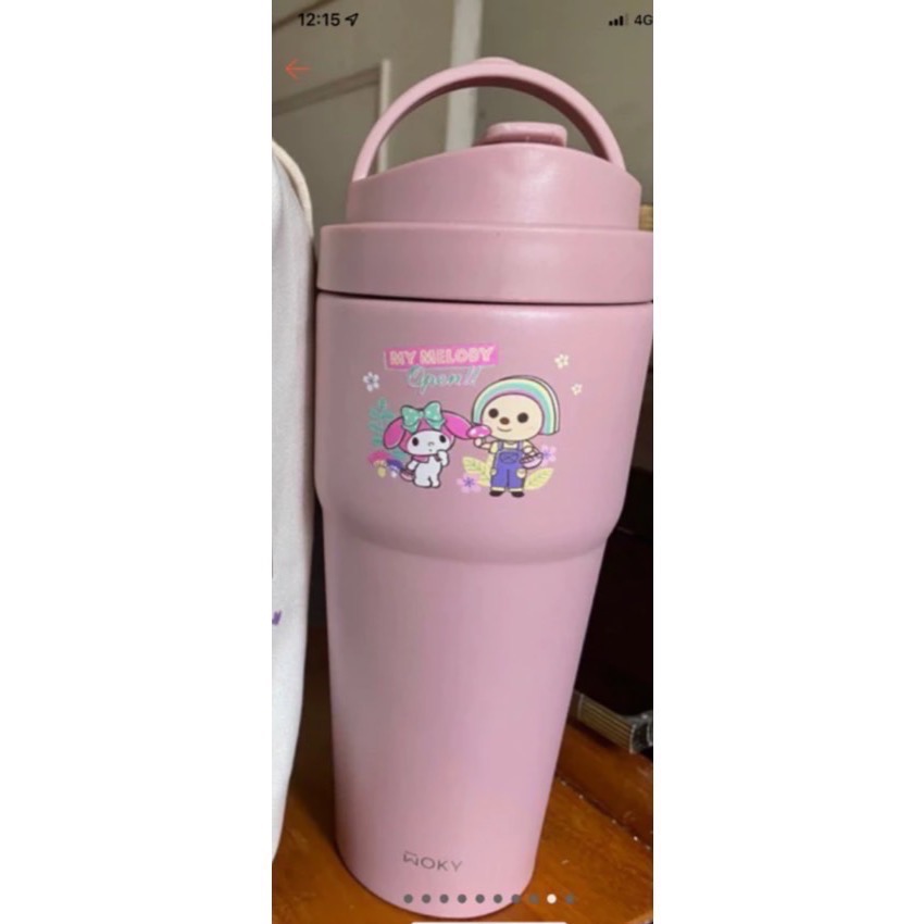 【WOKY X 三麗鷗】手提激凍輕芯鈦易 潔層保溫杯(750ml)-規格圖2