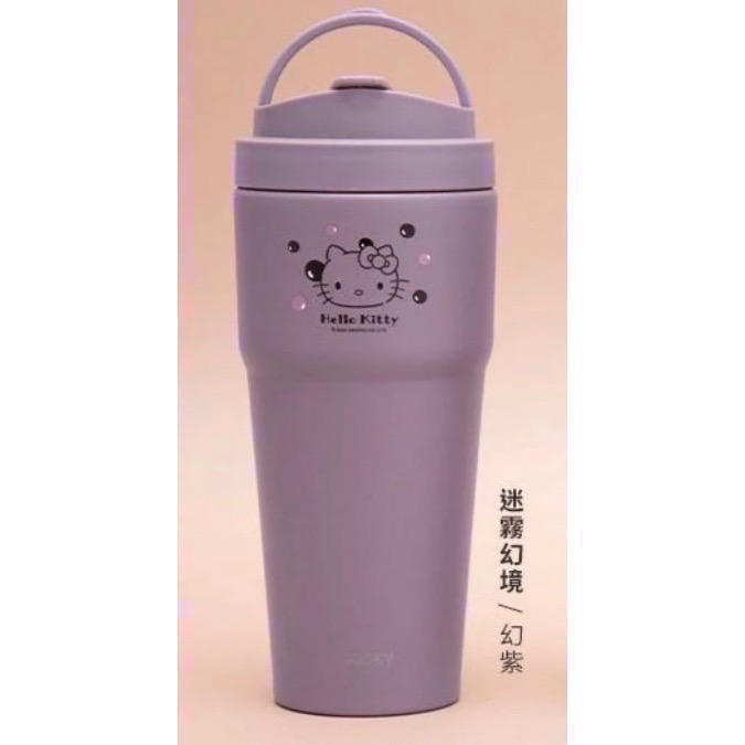 ￼【WOKY X 三麗鷗】 Kitty聯名 手提鈦瓷保溫杯750ml(附吸管)-細節圖2