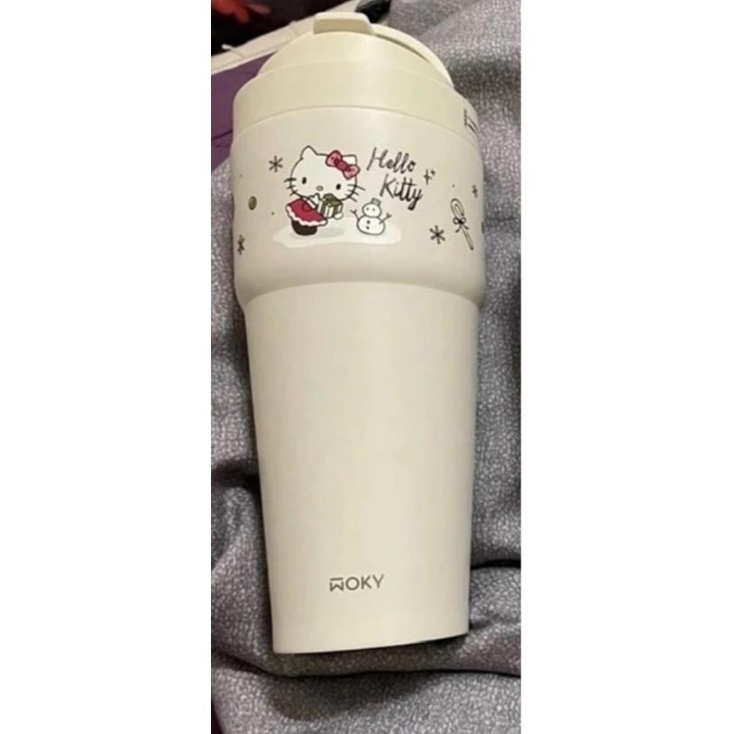 ￼【WOKY X 三麗鷗】 Kitty聯名 手提鈦瓷保溫杯750ml(附吸管)-規格圖8