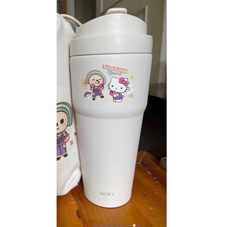 ￼【WOKY X 三麗鷗】 Kitty聯名 手提鈦瓷保溫杯750ml(附吸管)-規格圖8