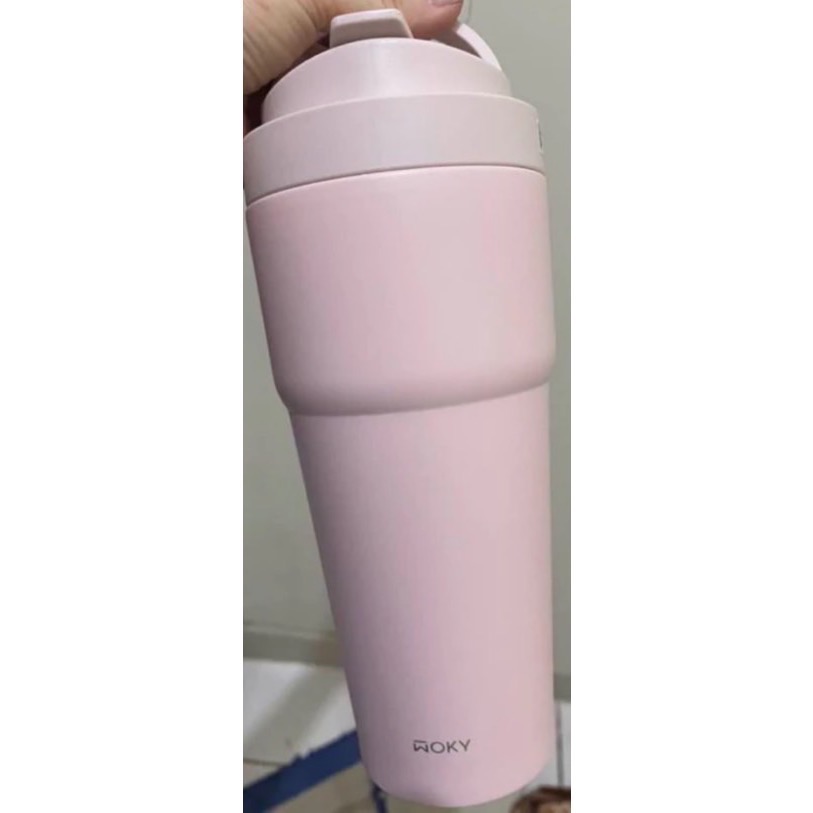 ￼【WOKY 沃廚】●●渾圓杯-2代手提雙層陶瓷易潔層保溫杯750ml/550ml(不附吸管）-規格圖7