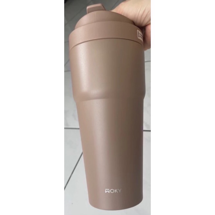 ￼【WOKY 沃廚】●●渾圓杯-2代手提雙層陶瓷易潔層保溫杯750ml/550ml(不附吸管）-規格圖7