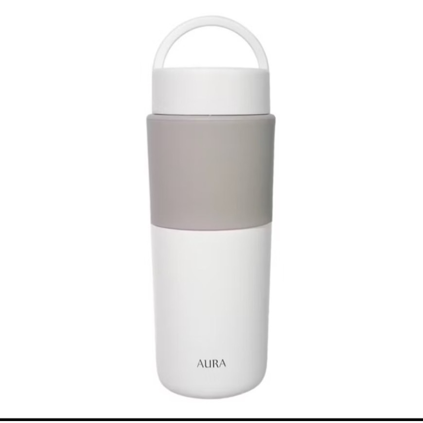 ￼【AURA 艾樂】隨行提手真陶瓷保溫杯525ml-規格圖2