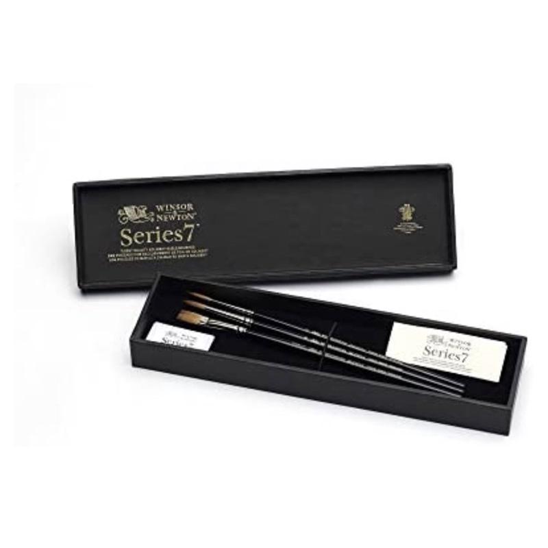 Winsor&Newton S7 Brush Gift Set 溫莎牛頓 7系列 5390002 圓頭 平頭 貂毛組-細節圖3