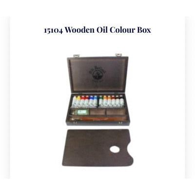 Old Holland 15104 Wooden Oil Colour Box 40ml 12色 老荷蘭 桃心木箱