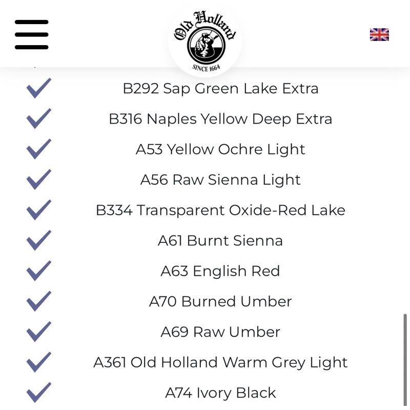 Old Holland 15105 Wooden Oil Colour Box 40ml 30色 老荷蘭 桃心木箱 油畫-細節圖3