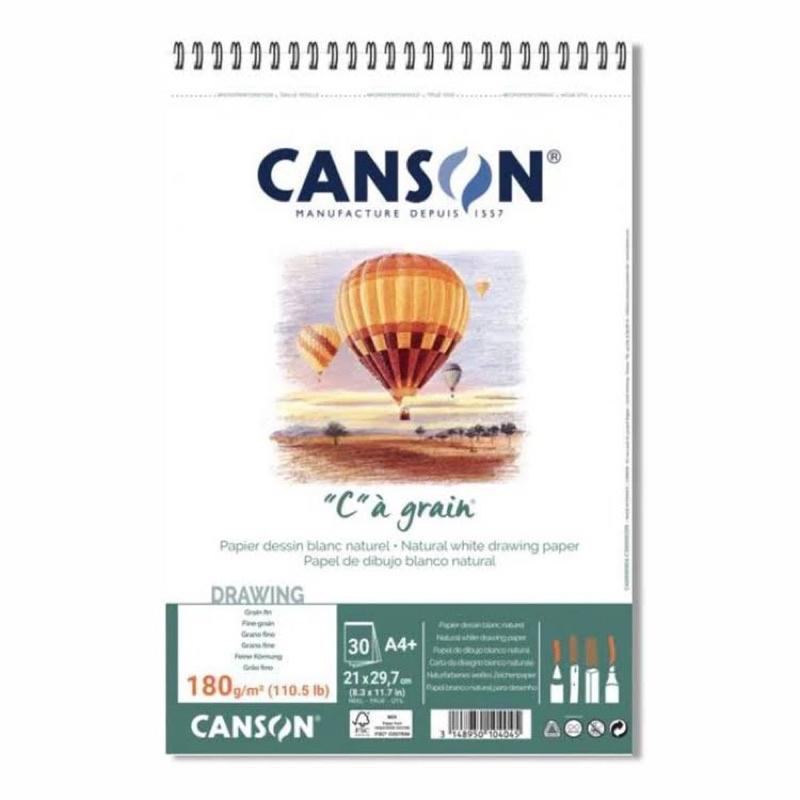 法國製 康頌  CANSON C ＇a grain ca 180g A4 A5 速寫本 圈裝 鉛筆 炭筆 色鉛筆 麥克筆-細節圖5