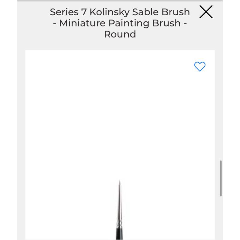 Winsor Newton 5012 s7 KOLINSKY SABLE MINIATURE 短桿 貂毛水彩筆 短峰-細節圖2