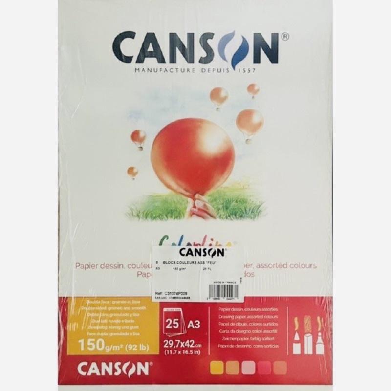 新品 有4款 CANSON Colorline C31074 150g 5色 1包25張 法國 色粉紙 藍色 灰色 黑色-細節圖2